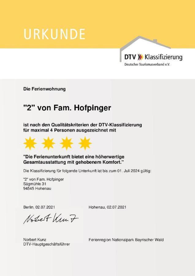 Ferienwohnung Hopfinger Hohenau Zewnętrze zdjęcie